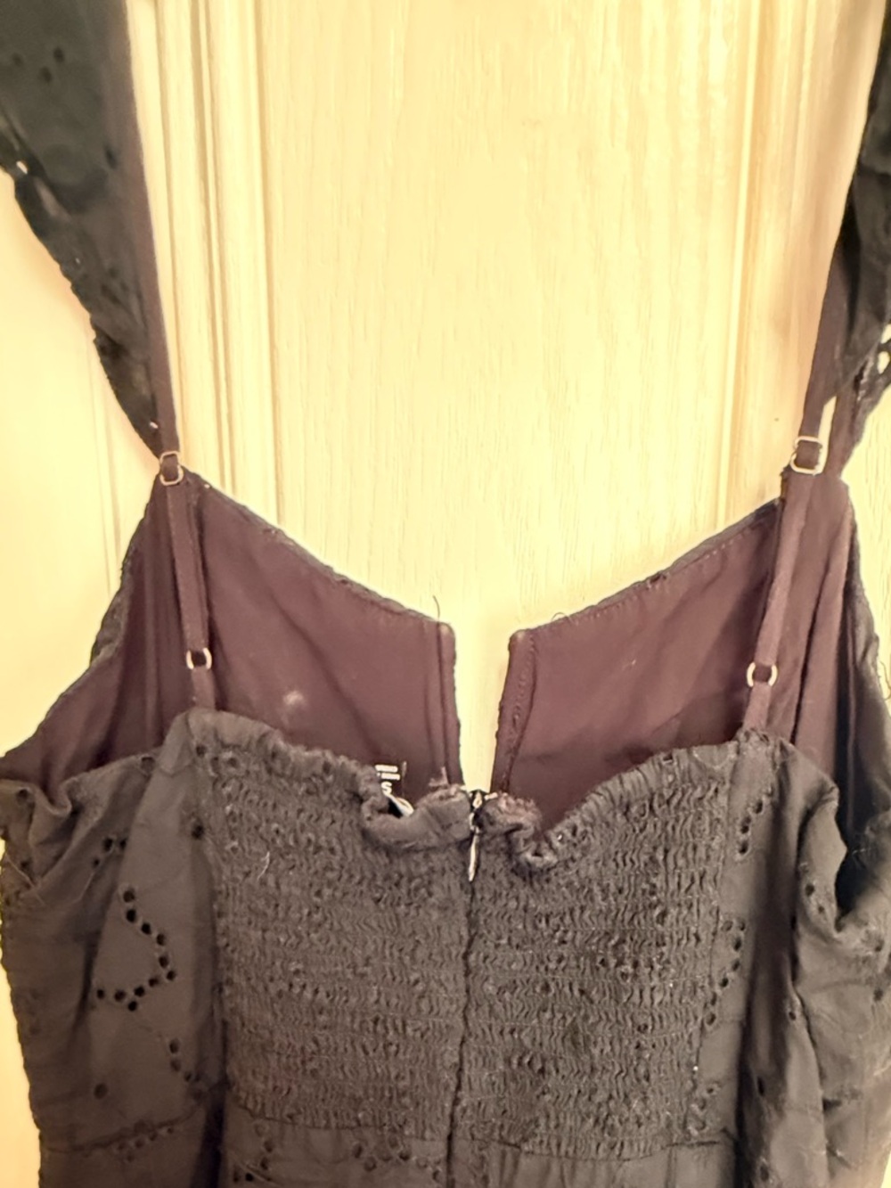 Lulu's Black Ruffle-Strap Maxi Dress - Picture 6 of 6